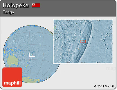 Savanna Style Location Map of Holopeka, hill shading