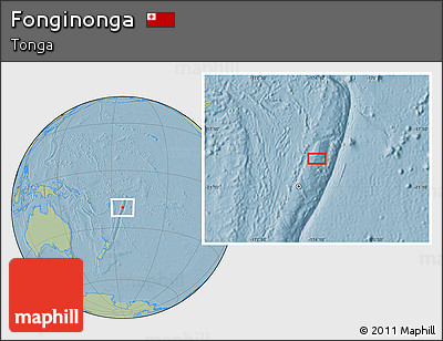 Savanna Style Location Map of Fonginonga, hill shading