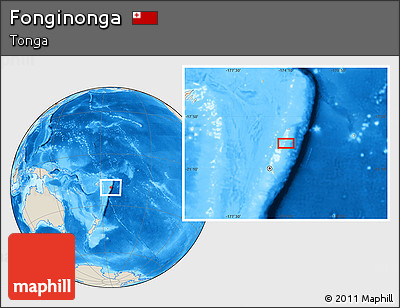 Shaded Relief Location Map of Fonginonga