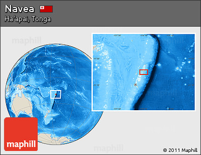 Shaded Relief Location Map of Navea