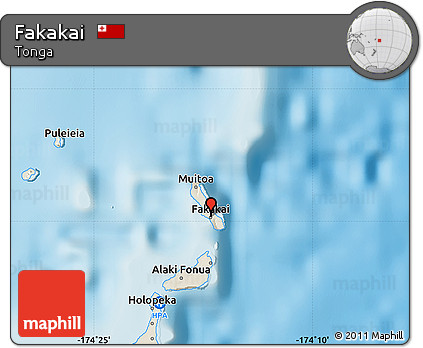 Shaded Relief Map of Fakakai