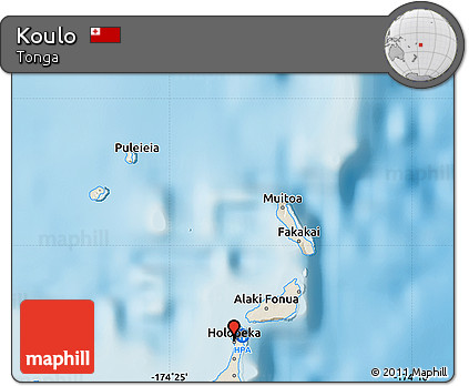Shaded Relief Map of Koulo
