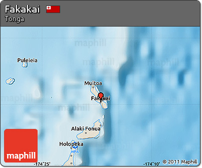 Shaded Relief Map of Fakakai