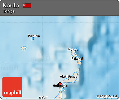 Shaded Relief Map of Koulo