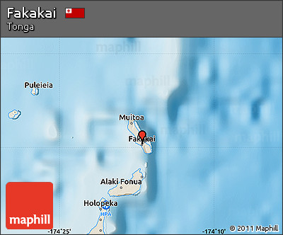 Shaded Relief Map of Fakakai