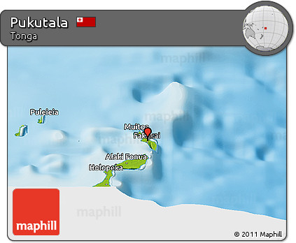 Physical Panoramic Map of Pukutala