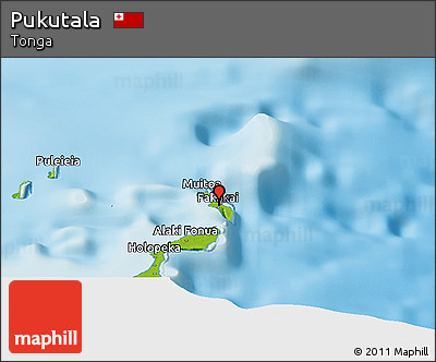 Physical Panoramic Map of Pukutala