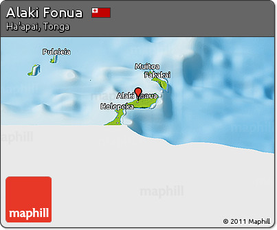 Physical Panoramic Map of Alaki Fonua