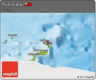 Physical Panoramic Map of Pukutala