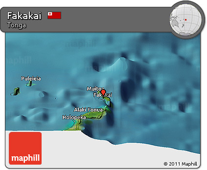 Satellite Panoramic Map of Fakakai
