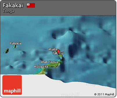 Satellite Panoramic Map of Fakakai