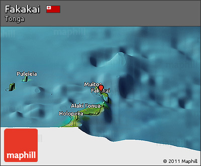 Satellite Panoramic Map of Fakakai