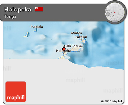 Shaded Relief Panoramic Map of Holopeka