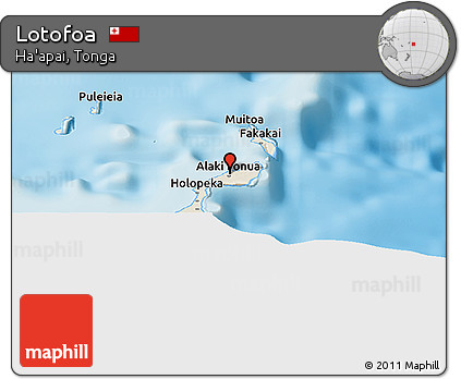 Shaded Relief Panoramic Map of Lotofoa