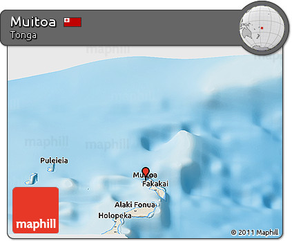 Shaded Relief Panoramic Map of Muitoa