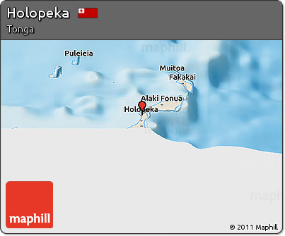 Shaded Relief Panoramic Map of Holopeka