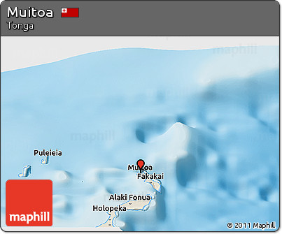 Shaded Relief Panoramic Map of Muitoa