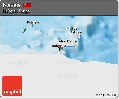 Shaded Relief Panoramic Map of Navea