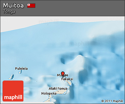Shaded Relief Panoramic Map of Muitoa