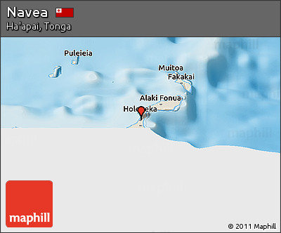 Shaded Relief Panoramic Map of Navea