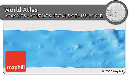 Physical Panoramic Map of the Area around 19° 32' 24" S, 175° 10' 30" E