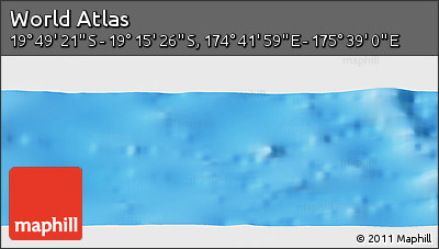 Physical Panoramic Map of the Area around 19° 32' 24" S, 175° 10' 30" E