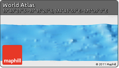Physical Panoramic Map of the Area around 19° 32' 24" S, 175° 10' 30" E