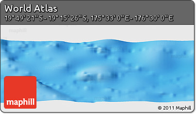 Physical Panoramic Map of the Area around 19° 32' 24" S, 176° 1' 30" E