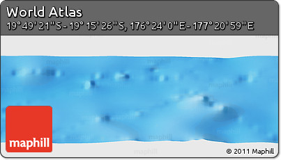 Physical Panoramic Map of the Area around 19° 32' 24" S, 176° 52' 30" E
