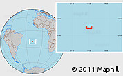 Gray Location Map of the area around 19° 32' 24" S, 17° 46' 29" W