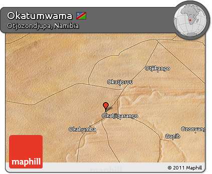 Satellite 3D Map of Okatumwama