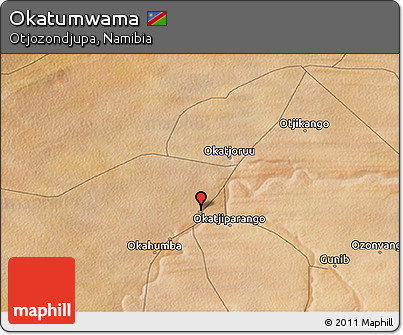Satellite 3D Map of Okatumwama