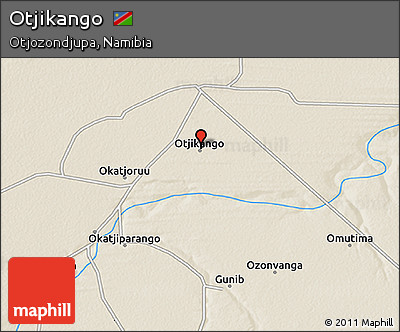 Shaded Relief 3D Map of Otjikango