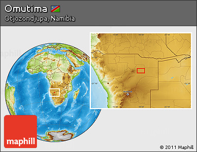 Physical Location Map of Omutima