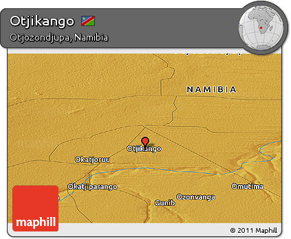 Physical Panoramic Map of Otjikango