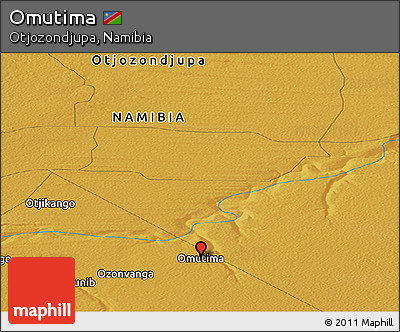 Physical Panoramic Map of Omutima