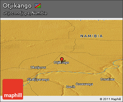 Physical Panoramic Map of Otjikango