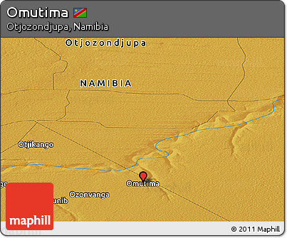 Physical Panoramic Map of Omutima