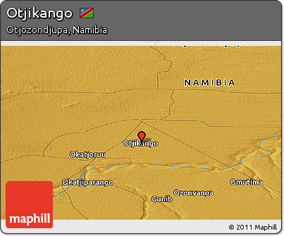 Physical Panoramic Map of Otjikango