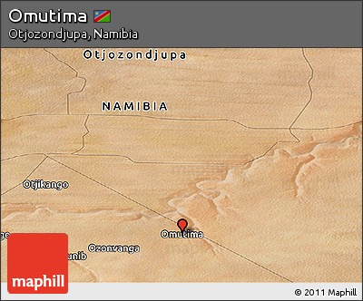 Satellite Panoramic Map of Omutima