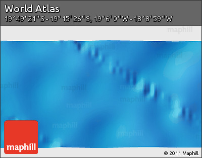 Shaded Relief 3D Map of the Area around 19° 32' 24" S, 18° 37' 30" W