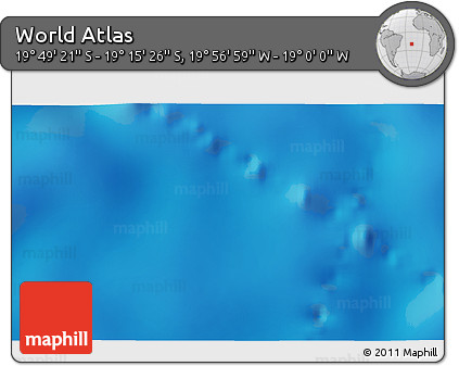 Physical 3D Map of the Area around 19° 32' 24" S, 19° 28' 30" W