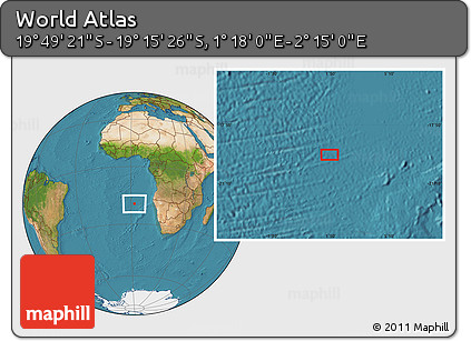 Satellite Location Map of the Area around 19° 32' 24" S, 1° 46' 29" E