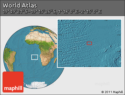 Satellite Location Map of the Area around 19° 32' 24" S, 1° 46' 29" E
