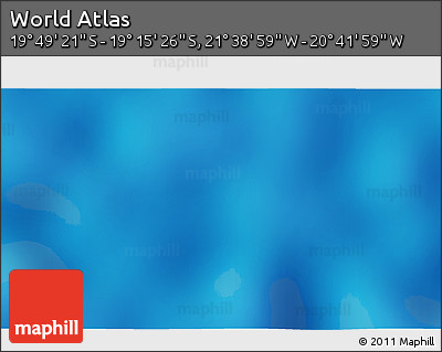 Shaded Relief 3D Map of the Area around 19° 32' 24" S, 21° 10' 29" W