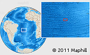 Shaded Relief Location Map of the area around 19° 32' 24" S, 21° 10' 29" W