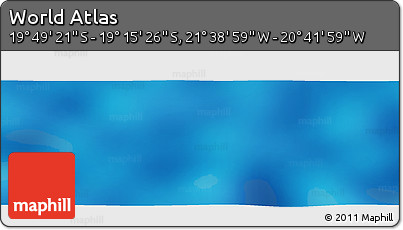 Physical Panoramic Map of the Area around 19° 32' 24" S, 21° 10' 29" W