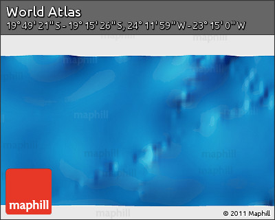 Physical 3D Map of the Area around 19° 32' 24" S, 23° 43' 30" W