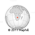Outline Map of the Area around 19° 32' 24" S, 24° 43' 30" E, rectangular outline