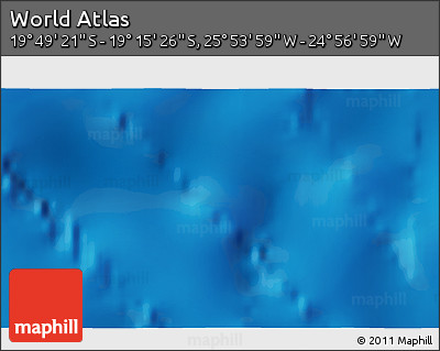 Physical 3D Map of the Area around 19° 32' 24" S, 25° 25' 29" W